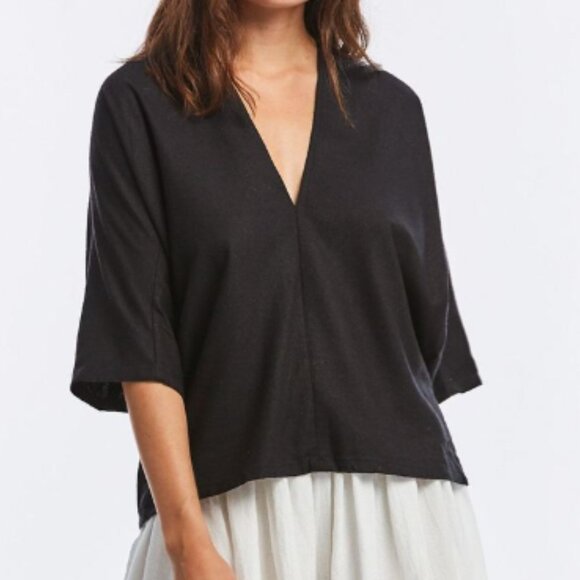 Miranda Bennett Silk V-Neck Top - Picture 11 of 11